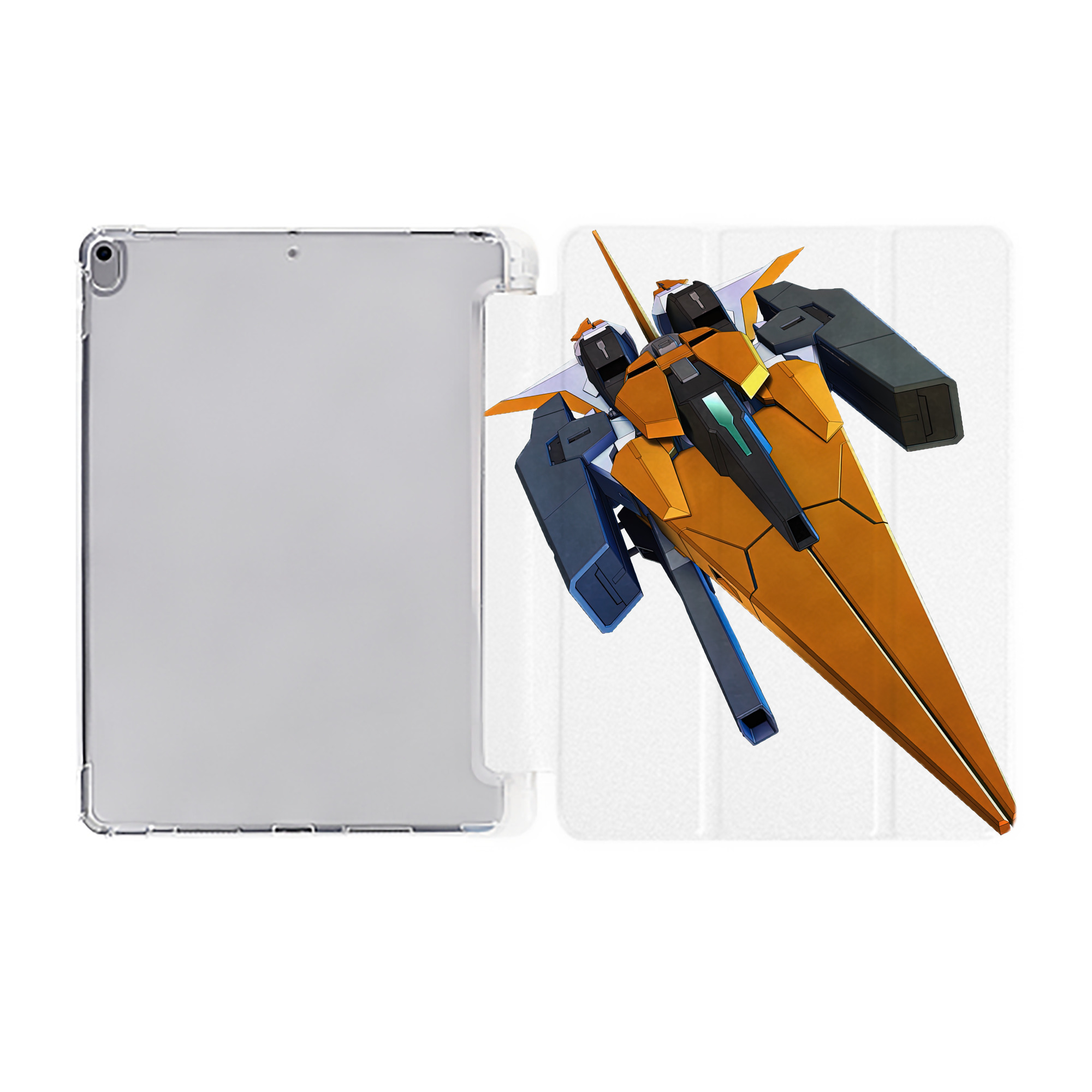 （画像用） 機動戦士ガンダム Mobile Suit Gundam IPad ケース ペン収納付き 三つ折りスタンド PUレザー×シリコン 対応機種9.5/10.5/10.9インチ